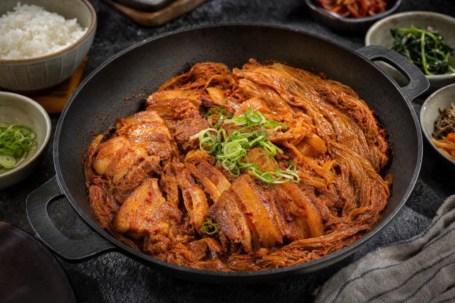 Kimchi-Jjim — Braised pork belly with long-aged kimchi