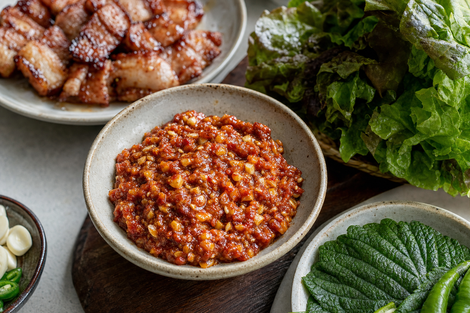 Ssamjang — Korean dipping paste of doenjang and gochujang — ready in 10 minutes